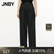 JNBY/江南布衣春秋闊腿休閑褲斜紋羊毛闊腿長(zhǎng)褲寬松休閑5O9E10490 070/深雜灰 M