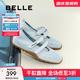 百麗（Belle）周雨彤同款酒心糖休閑鞋女25秋新商場(chǎng)款芭蕾瑪麗珍鞋D8L1DBQ5 海島藍 【周雨彤同款】 38