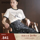 SNIDEL春夏甜美優(yōu)雅高腰褶皺提花傘裙半身裙SWFS241179 黑色 M (1)