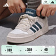 adidas「小鋸齒」D-PAD CLASSIC休閑美高風(fēng)復古籃球板鞋阿迪達斯 白色/遺跡藍/棕色   42