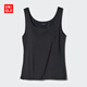 優(yōu)衣庫女裝AIRism Bra背心/空氣衣加杯背心涼感肌底帶胸墊482183 09 黑色 S
