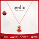 Qeelin麒麟官方Wulu系列18K玫瑰金紅瑪瑙鑲鉆葫蘆項鏈 紅瑪瑙（petite） 均碼