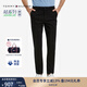 TOMMY HILFIGER【輕彈感】秋冬男商務(wù)彈力斜紋修身直筒西褲長(cháng)褲休閑褲J1764 黑色001 -修身版-拍大一碼 30 (2.3尺)