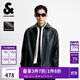 杰克·瓊斯（JACK&JONES） 男裝秋季時(shí)尚潮流美式機車(chē)仿荔枝紋PU寬松翻領(lǐng)夾克外套2253P3008