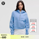 lululemon丨Scuba 女士超寬松款半拉鏈連帽衫 LW3HTOS 天空藍 XS /S