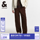 杰克·瓊斯（JACK&JONES）男裝秋季新款純棉直筒休閑褲男潮流彎刀褲男士香蕉褲顯腿長褲子 E11巧克力蛋糕 版型偏大，卡碼拍小 L （180)