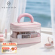 唯蘭朵（VLANDO）2025新款化妝品收納包夏日防水透明大容量便攜差旅化妝包女生送禮 杏花粉【防水抗污 分區收納】