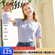 betu女裝春夏新款毛針織衫減齡時(shí)髦POLO領(lǐng)蝴蝶結(jié)針織衫女2302T02 紫色 M