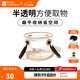 牧高笛（MOBIGARDEN）圓型半透明水盆 戶(hù)外露營(yíng)折疊儲水桶旅行便攜泡腳桶洗臉盆 暖沙色-10L