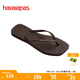 havaianas哈唯納SlimSquareLogoPopup時(shí)尚方頭女士人字拖夏季拖鞋方瘦子 0727-棕褐色 41-42 巴西碼
