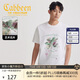 卡賓【多層印繡】涼感短袖T恤夏季新款休閑百搭上衣彩色刺繡花卉