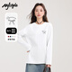 MJ STYLE純棉長(cháng)袖T恤女2025春秋季新款簡(jiǎn)約甜美小個(gè)子百搭休閑打底衫上衣