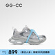 GG-CC【楊超越同款】星際遨游新款厚底老爹鞋銀色運動(dòng)鞋女G25U9816 銀色 36