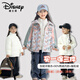 迪士尼兒童秋冬羽絨服三件套男女童防寒保暖休閑卡通外套棉服 粉色 (三件套) 150 (68-80斤)