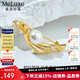 meluxe美奈 白色淡水珍珠胸針女 生日禮物送老婆 8-9mm