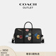 蔻馳（COACH）奧萊男士經(jīng)典標志老花貼飾VENTURER 手提包旅行通勤 青銅色硬件/炭黑色 混合色