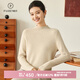帕什 【25新款新色】羊絨衫女半高領(lǐng)100%山羊絨加厚秋冬毛衣女  ps-18 米駝 L （110-130斤）