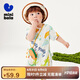 迷你巴拉恐龍連體衣外出爬服純棉男女童寶寶不易變形萌趣夏季