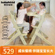 babyhood寶寶餐椅 成長(zhǎng)餐椅 多功能兒童椅家用餐桌椅學(xué)習(xí)椅含坐墊 柳芽綠