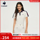 樂(lè )卡克（Le coq sportif）法國公雞2025年新品春季女款撞色拼條短袖POLO 象牙白色 L