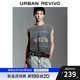 UR2025春季新款男裝潮流美式休閑撞色印花圓領(lǐng)背心UMV450057 黑色 XS