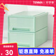 TENMA天馬桌面收納盒抽屜式收納箱宿舍辦公室調(diào)色盤(pán)系列收納抽屜mini 薄荷奶糖【18.4*27.2*10.2cm】 1個(gè)