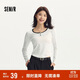 森馬（Semir）長(cháng)袖T恤女短款撞色打底衫簡(jiǎn)約風(fēng)秋季假兩件修身衣服101524101005