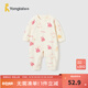 童泰嬰兒連體衣四季春秋純棉寶寶爬服居家內(nèi)衣無(wú)骨爬服長(zhǎng)袖連體衣 米白兔-側(cè)開(kāi)連體衣 90cm