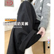浪莎奶芙山本褲女加絨加厚冬季2025新款高腰垂感休閑褲寬松慵懶闊腿褲