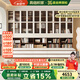 具格幟家定制實(shí)木卡座書(shū)柜一體到頂靠墻帶玻璃門(mén)客廳儲物柜落地書(shū)架展示柜 2.4米長(cháng)*2.3米高（六門(mén)書(shū)柜） 全柜18MM加厚ENF級母嬰可用