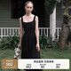 Teenie Weenie小熊女2025年夏季新款優(yōu)雅氣質(zhì)赫本風(fēng)無(wú)袖白色連衣裙長(cháng)裙女 黑色 S