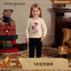 Teenie Weenie Kids小熊童裝25年款女寶寶可愛(ài)風(fēng)卡通圓領(lǐng)套頭毛衣 象牙白 100 cm