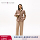 TOMMY HILFIGER25新款秋冬女裝職場通勤暗襟半松緊腰寬松闊腿休閑褲06061 卡其色0F4 S