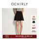 歐時(shí)力OCHIRLY 蕾絲花邊百褶褲裙女a(chǎn)字短裙半身裙2025夏季新品 黑色 S
