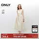 ONLY2025夏季新款優(yōu)雅浪漫掛脖V領(lǐng)收腰A字長(cháng)裙連衣裙女|125207016 A01香草奶油白 XS