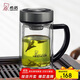 希諾（HEENOOR）雙層玻璃杯帶把手高檔泡茶杯子男家用辦公透明水杯XN-9321 435mL