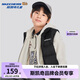Skechers斯凱奇秋冬季新款男女中大童鴨絨梭織羽絨服背心兒童外套L424K080