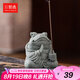 哲選（zhexuan）青砂石龍茶寵擺件精品可養(yǎng)蟾蜍茶桌家居桌面裝飾品擺件