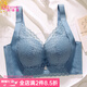 纖詩柔（qianshirou）內(nèi)衣女小胸聚攏顯大中厚2cm調(diào)整型收副乳防下垂親膚棉無鋼圈文胸 灰藍(lán)色 80B