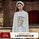 Teenie Weenie小熊長袖T恤女2025年夏季新款甜美清新田園印花T恤打底衫女