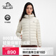 伯希和（Pelliot）戶(hù)外輕薄排骨羽絨服女800蓬鵝絨防風(fēng)外套男沖鋒內膽125408006白L