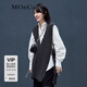 MO&Co.冬季拉鏈毛衣?tīng)€邊V領(lǐng)針織背心MBA4SWTT07 摩安珂moco 深花灰色 M