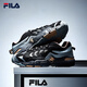 FILA 斐樂男鞋官方掠奪者復(fù)古跑鞋 2022春夏季潮流透氣輕便運(yùn)動(dòng)休閑鞋 黑色/中灰-BG 41