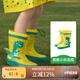 kocotree兒童雨鞋兒童水鞋男女寶寶雨靴水靴小童時(shí)尚幼兒小孩防水膠鞋 勇敢小恐龍-立體版 24 建議腳長(zhǎng)14.5-15cm