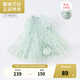 戴維貝拉【奧萊特賣(mài)】女童連衣裙新款夏裝兒童寶寶公主裙童裝裙子網(wǎng)紗裙 綠色 100 cm(建議身高90-100cm)