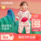 巴拉巴拉嬰兒連體衣新生兒哈衣爬服寶寶衣服2025新年季拜年服209125120203