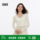 森馬（Semir）針織開衫女短款蕾絲V領夏季2025溫柔蝴蝶結修身上衣109325106001