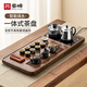豪峰2026新款整套粗陶茶具套裝燒水一體木茶盤(pán)家用泡茶器新年伴手禮物