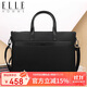 ELLE HOMME 商務(wù)男士公文包 時(shí)尚帆布斜挎手提包 休閑14英寸電腦包02210黑色