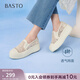 百思圖2025夏季新款復古網(wǎng)紗漁夫鞋厚底懶人一腳蹬女單鞋B7809BA5 米色 38